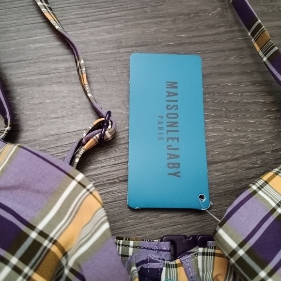 - Maison LEJABY Madras Bikini Bathing Suir Sz L NWT - Picture 15 of 16